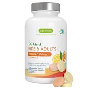 Igennus Gentle Vitamin C Chewable for Kids & Adults 500mg, Sugar-Free, Natural Orange and Lemon Flavours with No Artificial Colours, Buffered High Strength Formula, 120 Vegan Servings