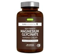 Igennus Highest Strength Chelated Magnesium Glycinate 1300mg, 380mg Elemental, 90 Servings, Pure & Clean Buffered Magnesium Bisglycinate, Vegan, 180 Capsules