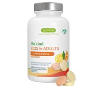 Igennus Advanced Vitamin C Chewable 500mg, Kids & Adults, 120-240 Servings, 2 in 1 Gentle Buffered Sodium Ascorbate & Ascorbic Acid, High Absorption, Sugar Free Natural Orange & Lemon Flavours, Vegan