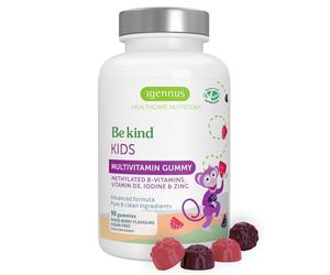 Igennus Methylated Kids Multivitamin Gummies, 90 Sugar Free Berry Gummies