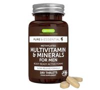 Igennus Methylated Men's Multivitamin, 21 Actives, Clean Label, All Day Nutrient Delivery, Expertly Formulated For Male Wellness, Energy & Heart Health, 180 Easy-to-Swallow Vegan Tablets,Non-GMO,Halal