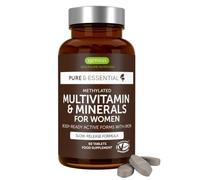 Igennus Methylated Women's Multivitamin with Gentle Iron, Pure & Clean | 21 Active Nutrients, All Day Nutrient Delivery, High Strength B-Vitamins, Easy-to-Swallow, 180 Vegan Tablets, 3 Month Supply