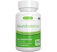 Igennus Neurobalance High Strength Zinc Magnesium & B6 Complex for Cognitive Support, Calm Focus & Relaxation, 360 Small Tablets, Chelated Zinc & Gentle Higly Absorbable Fully Reacted Magnesium