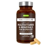 Igennus Methylated Multivitamin for Women 50+ with Calcium & Magnesium, Active B-Vitamins, Antioxidant Support, Iron & Copper Free, Pure & Clean, Sustained Release Nutrient Delivery, 60 Vegan Tablets