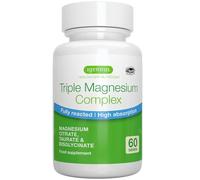 Igennus Superior Fully Reacted Triple Magnesium Complex, 262mg Body-Ready Elemental Magnesium, Glycinate, Citrate & Taurate Blend, Clean Label & Chelated, Vegan, 60 Tablets