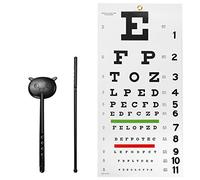 Igersaw Snellen Eye Chart Wall Chart, 3 Piece Set (Hand Pointer, Eye Occluder, Chart) for Optometrists, Students, Offices, Schools