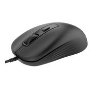 iggual OFFICE-ESSENTIAL-4D USB Mouse 2400 DPI Ergonomic Optical Mouse with 4 Buttons, 1.5 m Cable, Plug & Play, Compatible with Windows Mac Linux Android - Black