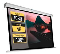 iggual PSIPS265 110 Inch 16:9 Black and White Projection Screen - Motorised, 2.79 m (110 Inches) 2.65 m, 149 cm, 16:9, Black, White