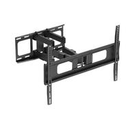 iggual TV Wall Bracket Compatible 37 - 85 Inches and Maximum Load 60 kg - Tilt and Swivel - VESA 200 x 200 to 600 x 400 - Wall Distance 100 - 500 mm - Resistant in Black - Mod. SPTV18-L