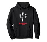 Iggy and The Stooges 4 Faces Officially Licensed Pullover Hoodie, Adult Unisex, Black, Small