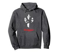 Iggy and The Stooges 4 Faces Officially Licensed Pullover Hoodie, Adult Unisex, Dark Heather Grey, Medium