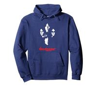 Iggy and The Stooges 4 Faces Officially Licensed Pullover Hoodie, Adult Unisex, Navy Blue, Small