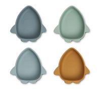 Iggy Silicone Bowls - Set of 4 Blue one size
