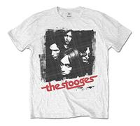 Iggy & The Stooges Four Faces Official Tee T-Shirt Mens Unisex (Large) White