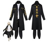 IGHSNZUH Anime Tokyo Revengers Manjiro Sano Cosplay Costume Mikey Halloween Party Uniform Jacket Trousers Belt Suit(XXL)
