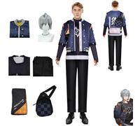IGHSNZUH Anime Zenless Zone Zero Cosplay Costume Character Wise Fancy Dress Up With Wig Women Uniform Outfits Full Set Halloween Carnival Party(L)