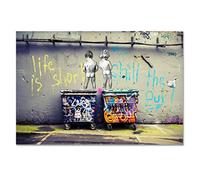 IGHSNZUH Jigsaw Puzzle 1000 Pieces Banksy Street Graffiti Collage Monkey Poster Wood for Adults Children Games Educational Toys