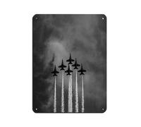 Ighter Jet Poster, Fighter Jet Print Retro Poster Metal Tin Sign Chic Art Retro Iron Painting Bar People Cave Cafe Family Garage Poster Wall Decoration 12x16inch(30x40cm)