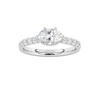 IGI Certified D/VS1, 1.50 Carat, Solitaire Lab-Grown Oval & Round Cut Diamond Wedding Anniversary Promise Engagement Ring in 950 Platinum | Luxury Delux Collection for Gift (O)