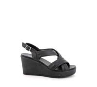 IGI&Co Women's Woman Agate Wedge Sandal, Black, 4 UK