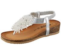 Igi&Co Women's Woman Antibes Flip-Flop, Silver Black, 2 UK