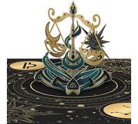 iGifts And Cards 5"x7" Libra Birthday 3D Pop-Up Card - Celestial Constellation Horoscope Design - Mysterious Zodiac Gift for September 23rd to October 22nd Birthdays, Astrology Lovers, and Family