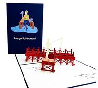 iGifts And Cards Awesome Happy Retirement Gone Fishing 3D Pop Up Greeting Card - Miss You, Farewell, Congratulations, Half-Fold, Retire, Special, Job Well Done, Best Wishes, Good Luck, Unique, Funny