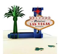 iGifts And Cards Las Vegas 3D Pop Up Greeting Card -Lucky, 7s, Lady Luck, Gambling, Money - Folds Flat - Fun, Iconic, Special Days, Thank You, Mother's Day, Father's Day, Just Because