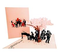 iGifts And Cards Smooth Jazz Band 3D Pop Up Greeting Card - Music Lovers, Awesome, Under a Cherry Blossom, Notes, Inspirational, Cool Teacher, Celebration, All Occasion, Happy Birthday, Anniversary