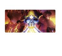IGIRC Mouse Mat Fate Stay Night Saber 700X300mm Mouse Pad,Extended XXL large Professional Gaming Mouse Mat with 3mm-Thick Base,for notebooks, PC, S