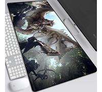 IGIRC Mouse Mat Monster Hunter 900X400mm Mouse pad, Speed Gaming Mousepad,Extended XXL large Mousemat with 3mm-Thick Base,for notebooks, PC, L