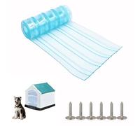 IGIYI Dog Door Replacement Flaps, Safe PVC Plastic Vinyl Strip for Dog House Cat Doors, Flexible Soft Thicken Weatherproof for Pet Doghouse with Screws, Easy to DIY Cut & Install, 7.9in x 4.9ft