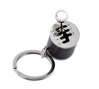 IGKE Polished Metal Keychain Gadgets, Auto Part Model, Six Speed Manual Transmission Gear Shift Key Chain Ring Gear Shifter Keychain, Mini Keychain Gift for(8.00 * 7.00 * 3.00cm-black)