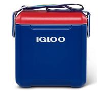 Igloo 11 Quart Tag-Along-Too Tailgating Cooler w/ 2-Day Ice Retention, Navy w/Rainbow Strap, 25 Qt