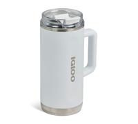 Igloo, 36 oz Tumbler with Handle, Reusable Travel Mug, Stainless Steel Insulated Hydration Cup for Hot & Cold Beverages, White