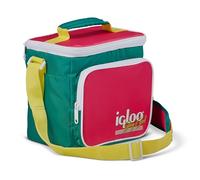 Igloo 90s Retro Collection Square Lunch Box Cooler with Front Pocket and Adjustable Strap, Neon