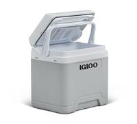 IGLOO IE42 AC/DC Electric Cool Box with Telescopic Handle and Wheels, 42 Litres, Mini Fridge for Car and Socket, 12 V and 230 V, Green