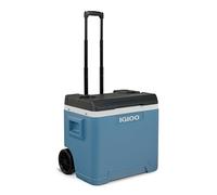 IGLOO IP42 Roller Passive Cool Box 42 L, Ice Blue Thermal Box with Wheels and Telescopic Handle, Ice Box for Leisure, Work and Camping