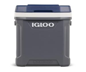 IGLOO Maxcold 62 Roller Cool Box, 58 Litres, Grey - Large, Robust Cool Box for Camping, Work, Leisure and Festivals
