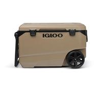 Igloo Maxcold 90 QT Cooler Canyon Brown, Insulated Cooler Chest with Soft Ride Wheels, Leak-Proof Outdoor Hard Cooler, 5-Day Ice Retention, 134 Can Capacity