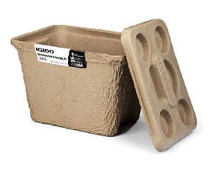 IGLOO Recool 16 Worlds first biodegradable Cool Box, 15 Litre, Beige