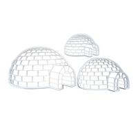 Igloo Snow House Hut Ice Shape Cookie Cutter Dough Biscuit Pastry Fondant Sharp Stencil Home Eskimo Arctic (Set of 3)