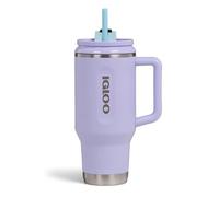 Igloo Thermo Mug - 900 ml Stainless Steel Insulated Travel Mug with Straw, Leak-Proof, Carbonation-Friendly, Purple - Keeps Drinks Hot for 12h & Cold for 48h, BPA-Free, Perfect for On-the-Go