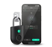 igloohome - Fingerprint Padlock for Gym Locker, High Security Smart Padlock, Digital Lock for Indoors and Outdoors, Safe with High Security, Bluetooth Equipped (Onyx Black)