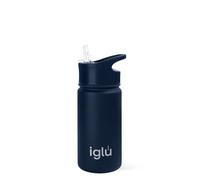 iglu Reusable Water Bottles | Premium Double Walled Stainless Steel | Vacuum Insulated Bottle | 24 Hours Cold & 12 Hours Hot | Sweatproof & BPA Free | Great Eco-Friendly Gift (Blue Lagoon, 450ml)