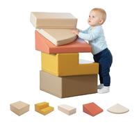 IGLU Soft Play Baby Corner Climbing Foam Blocks 5 Shapes Equipment for Motor Skill Development Montessori Toddler Softplay for Home (Pastel Autumn)
