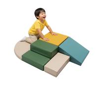 IGLU Soft Play Corner Climber 5-Piece Indoor Climbing Set (Pastel Sea)