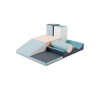 IGLU Soft Play Discoverer 7 Shape Montessori Foam Blocks Set for Baby and Toddler Indoor Softplay for Home Climbing and Building Equipment Development (Pastel, XL)