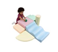 IGLU Soft Play Explorer Set of 6 Soft Climbing Blocks Motor Skills Giant Foam Shape Blocks with Non-Slip (Pastel)