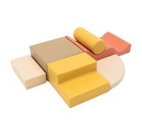 IGLU Soft Play Explorer Set of 6 Soft Climbing Blocks Motor Skills Giant Foam Shape Blocks with Non-Slip (Pastel Autumn)